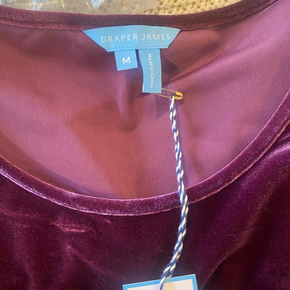 Draper James Lee Ann Dress in Plum Velvet - Picture 4 of 5